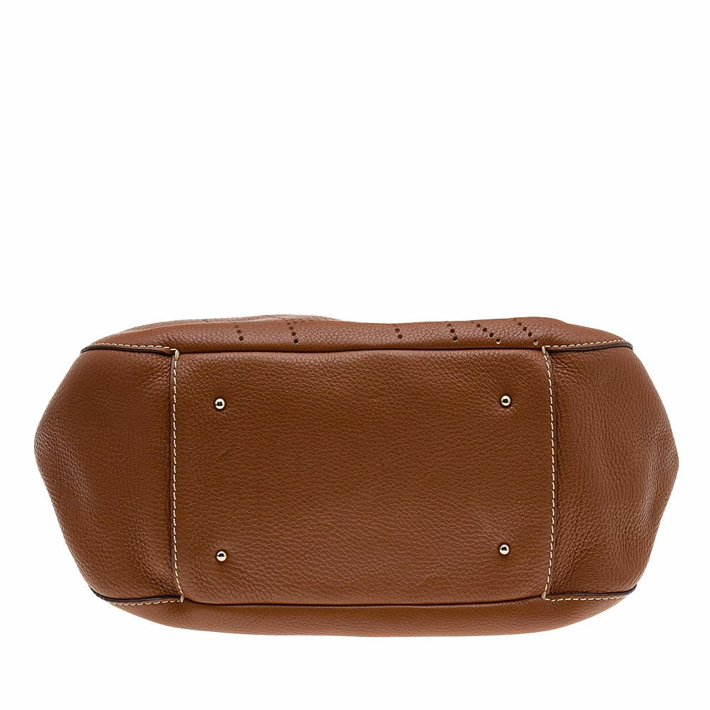 Carolina Herrera Brown Leather Hobo Women