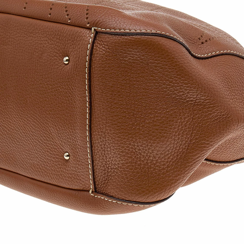 Carolina Herrera Brown Leather Hobo Women