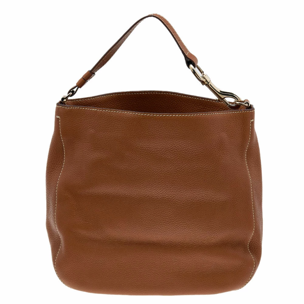 Carolina Herrera Brown Leather Hobo Women