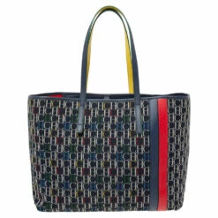 Carolina Herrera Multicolor Monogram Canvas And Leather Shopper Tote Women