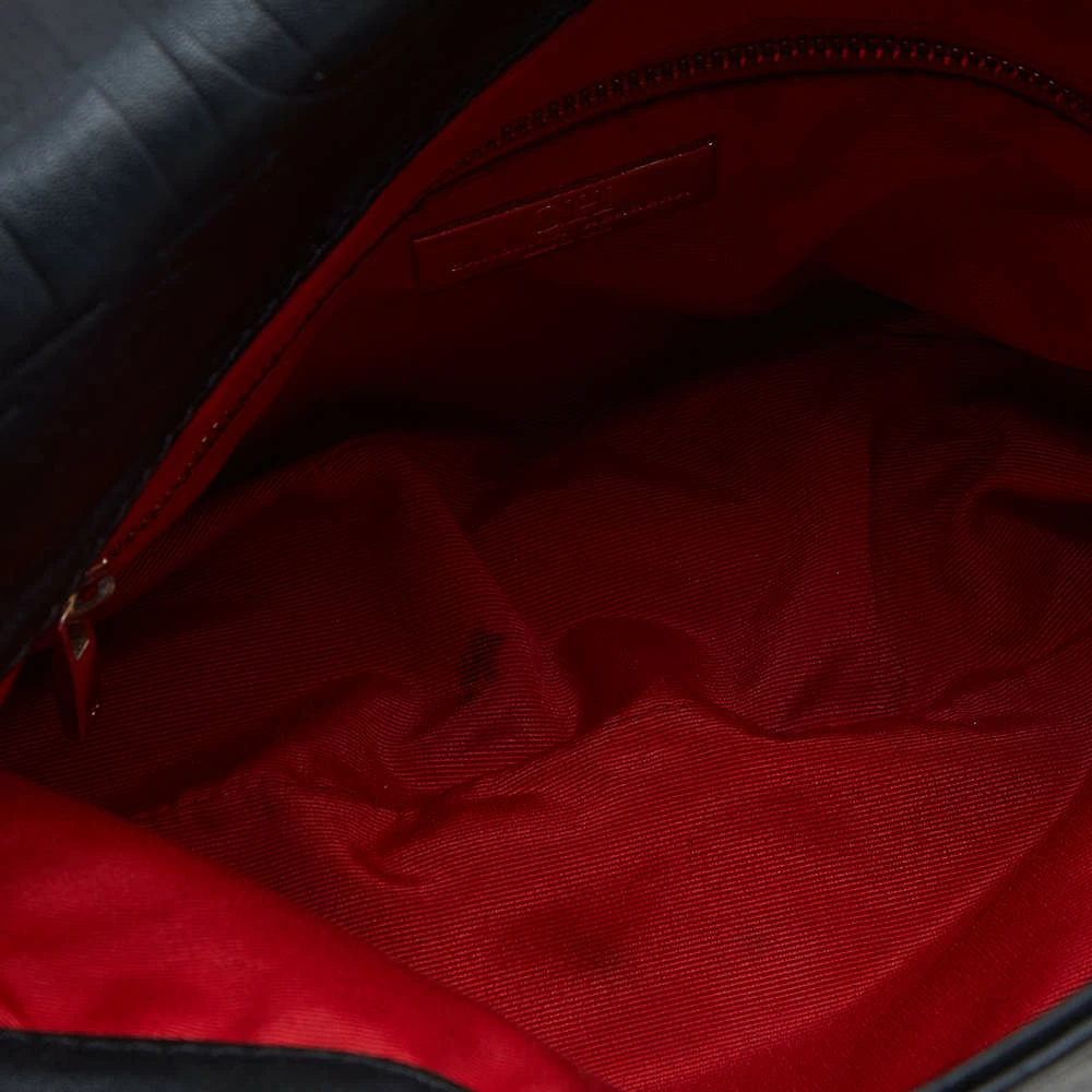 Carolina Herrera Black Leather Flap Crossbody Bag Women