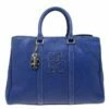 Carolina Herrera Blue Leather Matteo Tote Women