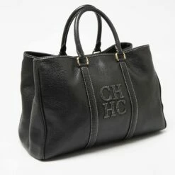 Carolina Herrera Black Leather Large Matteo Tote Women 13 Carolina Herrera Black Leather Large Matteo Tote Women -Carolina Herrera Shop luxury women carolina herrera used handbags p640968 010