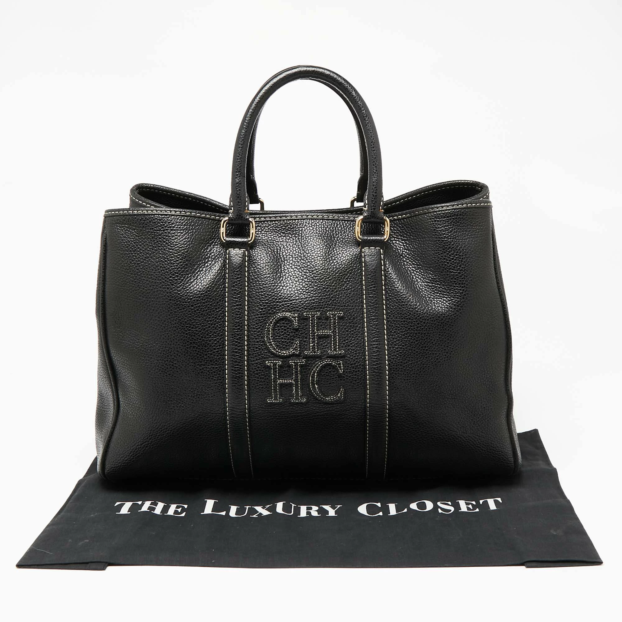 Carolina Herrera Black Leather Large Matteo Tote Women 9 Carolina Herrera Black Leather Large Matteo Tote Women - Image 9
