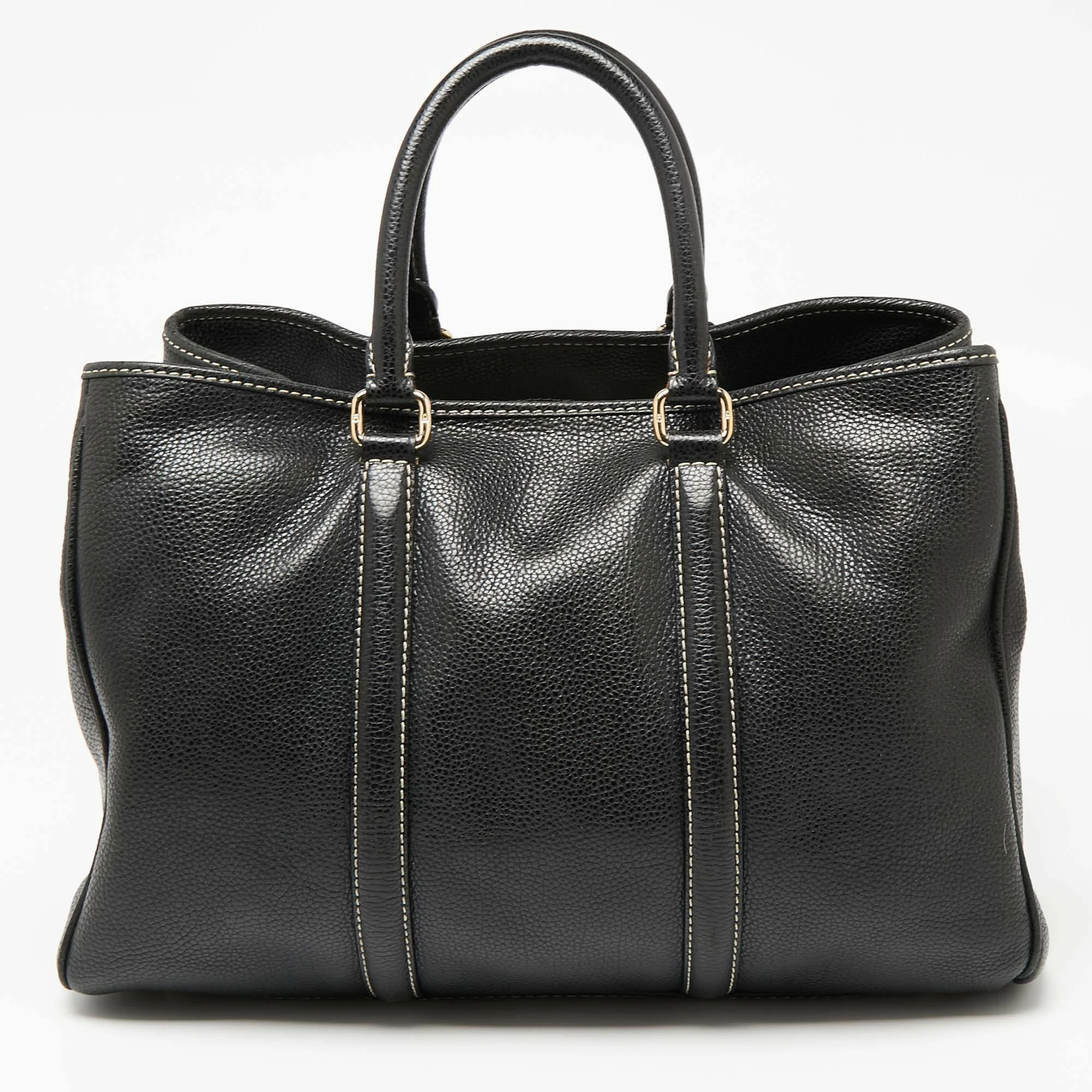 Carolina Herrera Black Leather Large Matteo Tote Women 4 Carolina Herrera Black Leather Large Matteo Tote Women - Image 4