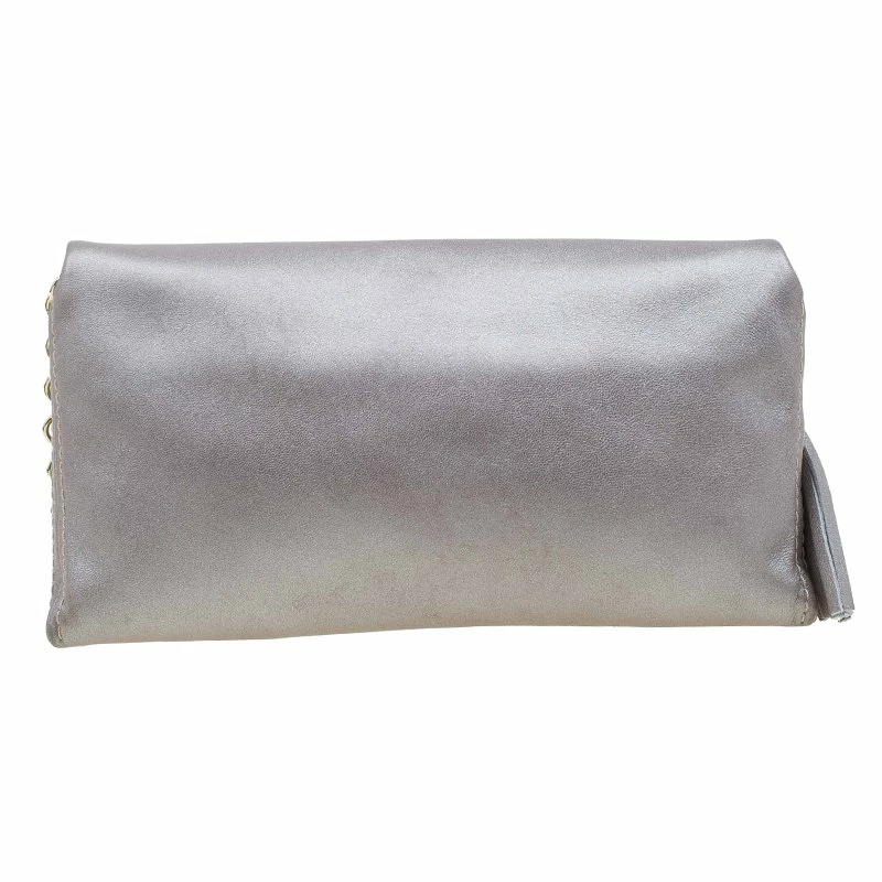 Carolina Herrera Grey Leather Chain Triana Shoulder bag Women