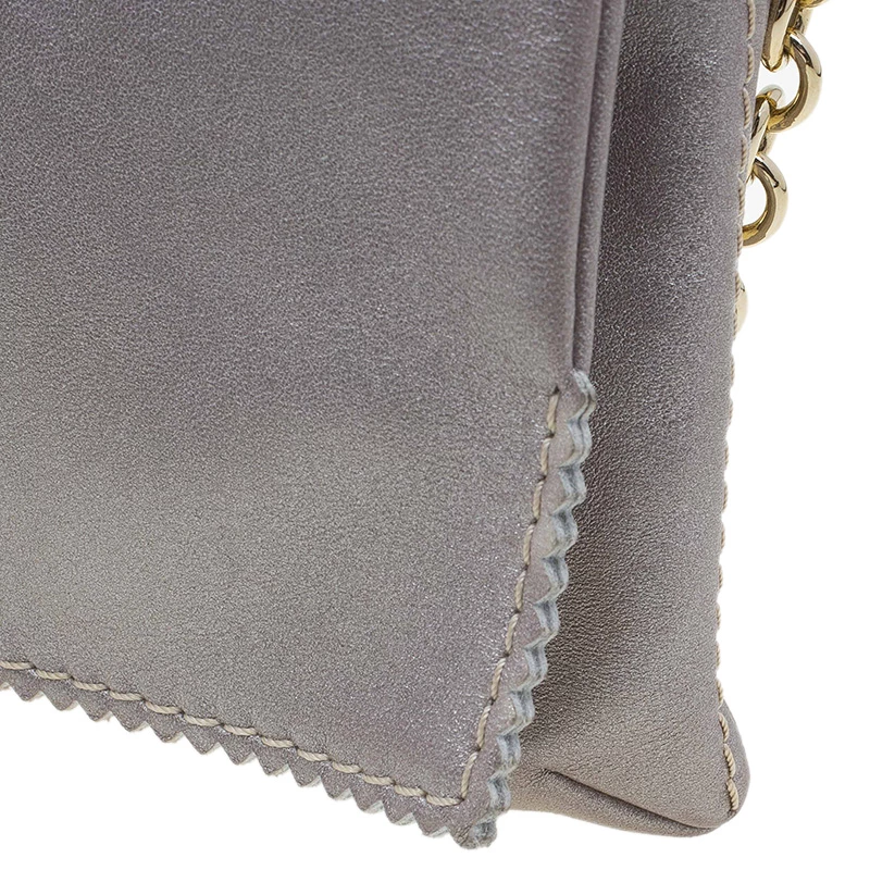 Carolina Herrera Grey Leather Chain Triana Shoulder bag Women