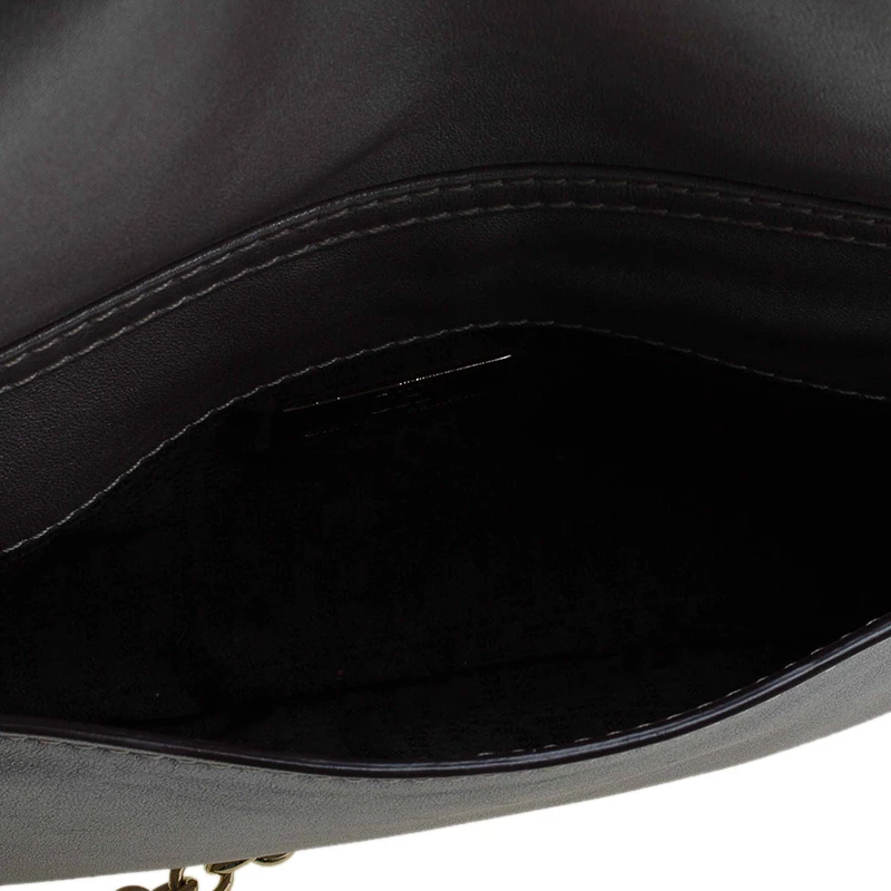 Carolina Herrera Grey Leather Chain Triana Shoulder bag Women