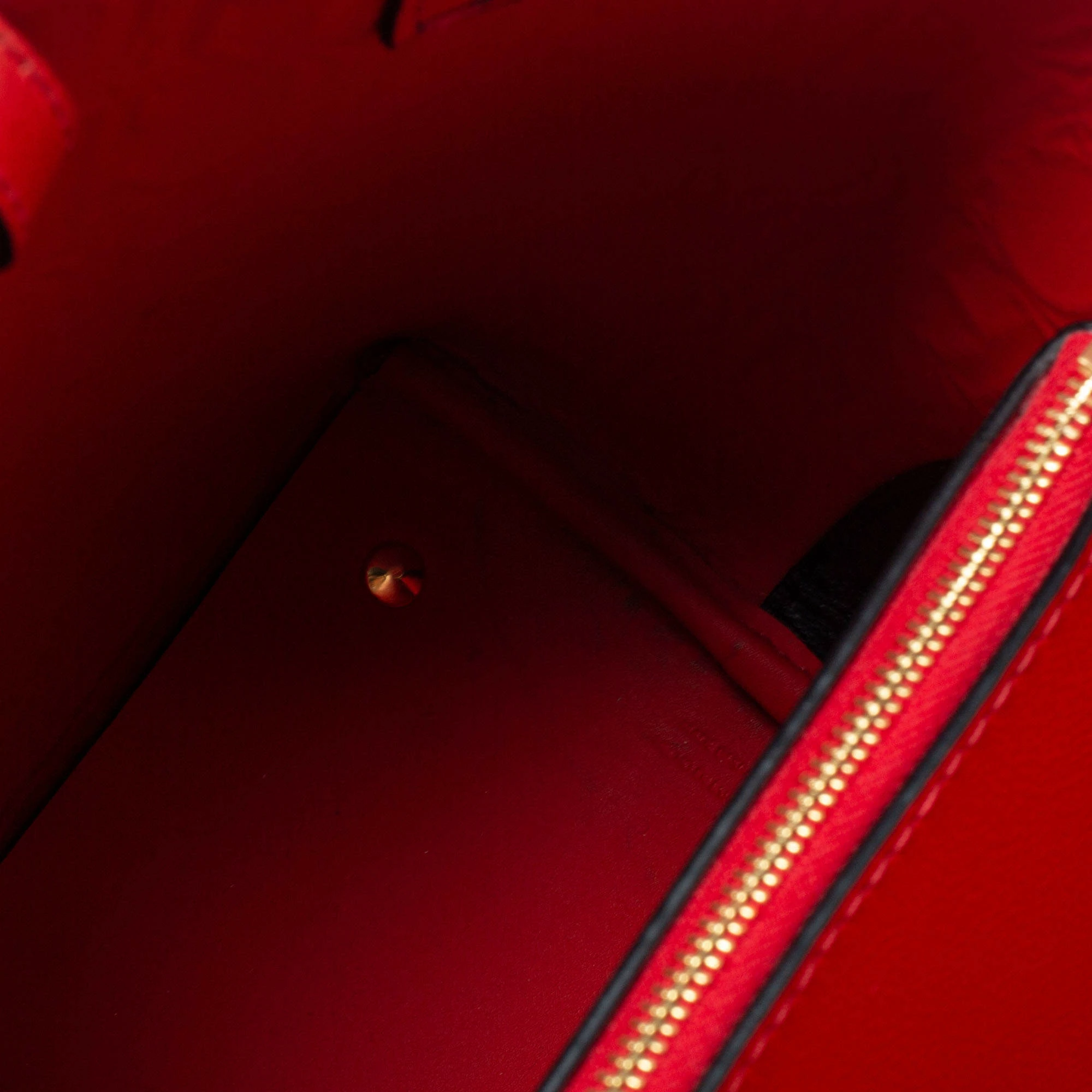 Carolina Herrera Black Monogram Embossed Leather Small Matryoshka Locked Tote Women