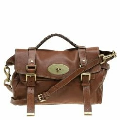 Carolina Herrera Mulberry Brown Leather Alexa Shoulder Bag Women