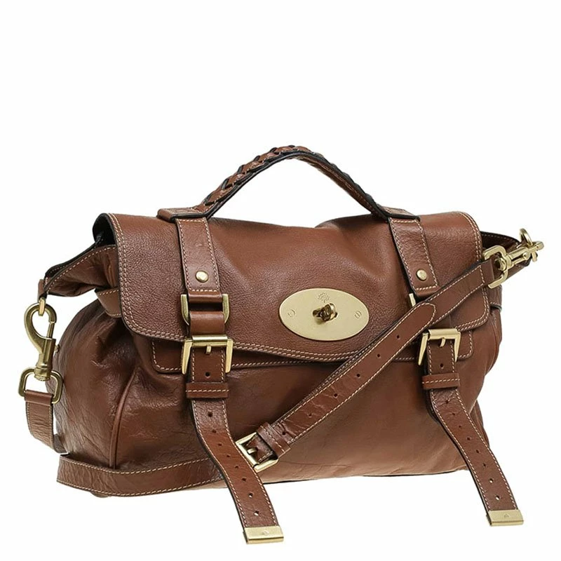 Carolina Herrera Mulberry Brown Leather Alexa Shoulder Bag Women