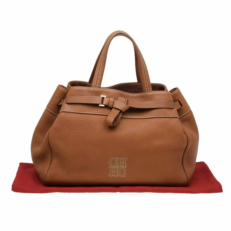 Carolina Herrera Brown Leather Tote Women