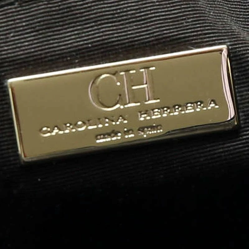 Carolina Herrera Black Pebbled Leather Hobo Women