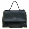 Carolina Herrera Black Leather Minueto Flap Bag Women