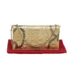 Carolina Herrera Gold Python Chain Clutch Women -Carolina Herrera Shop luxury women carolina herrera used handbags p83082 008