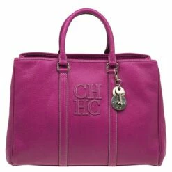 Carolina Herrera Magenta Leather Matteo Satchel Women - Pink
