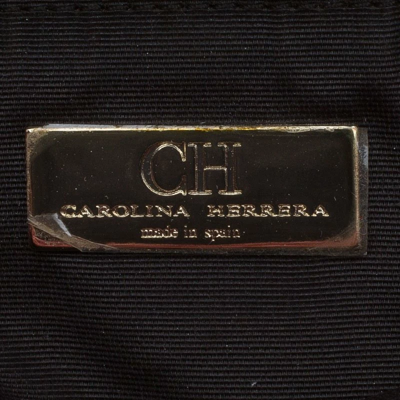 Carolina Herrera Red Monogram Leather Tote Women