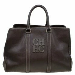 Carolina Herrera Brown Leather Matteo Tote Women