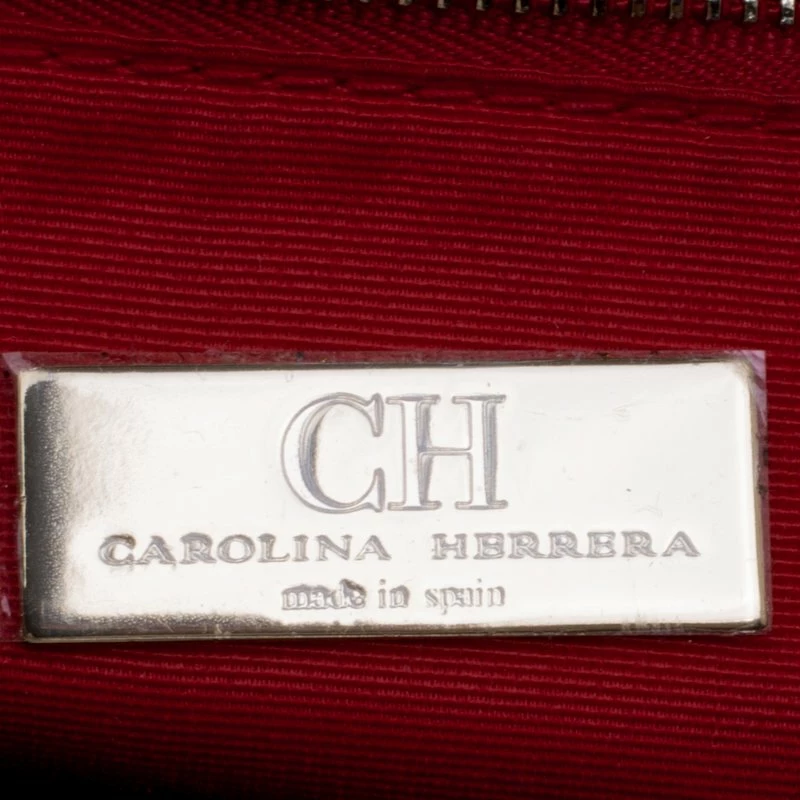 Carolina Herrera Black Leather Flap Shoulder Bag Women