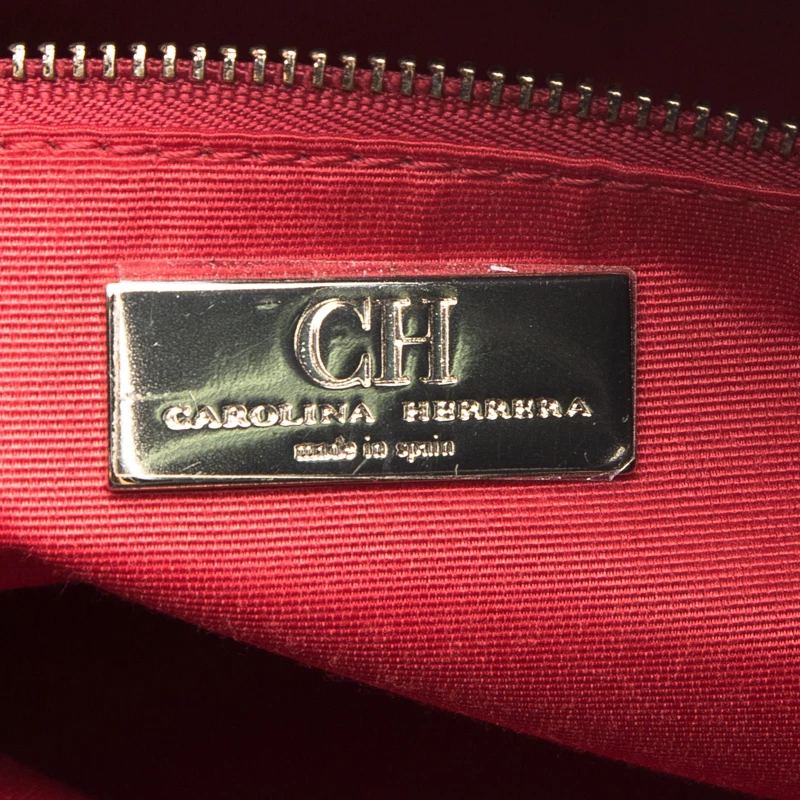 Carolina Herrera Dark Blue Leather Matteo Tote Women