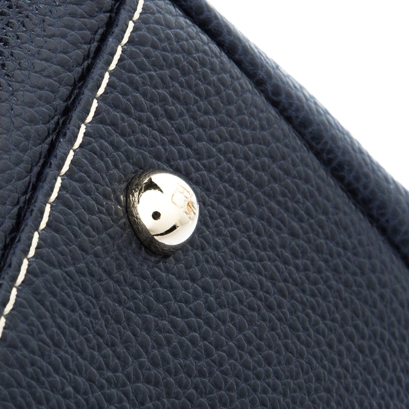 Carolina Herrera Dark Blue Leather Matteo Tote Women