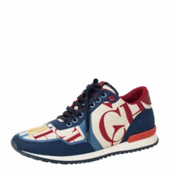 Carolina Herrera Multicolor CH Logo Canvas And Rubber Low Top Sneakers Size 40 Women