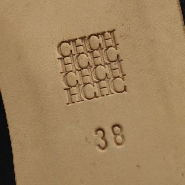 Carolina Herrera Red and Black Ballerina Flats Size 38 Women - Black,red