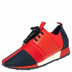 Carolina Herrera Multicolor Fabric, Leather, And Suede Low Top Sneakers Size 38 Women