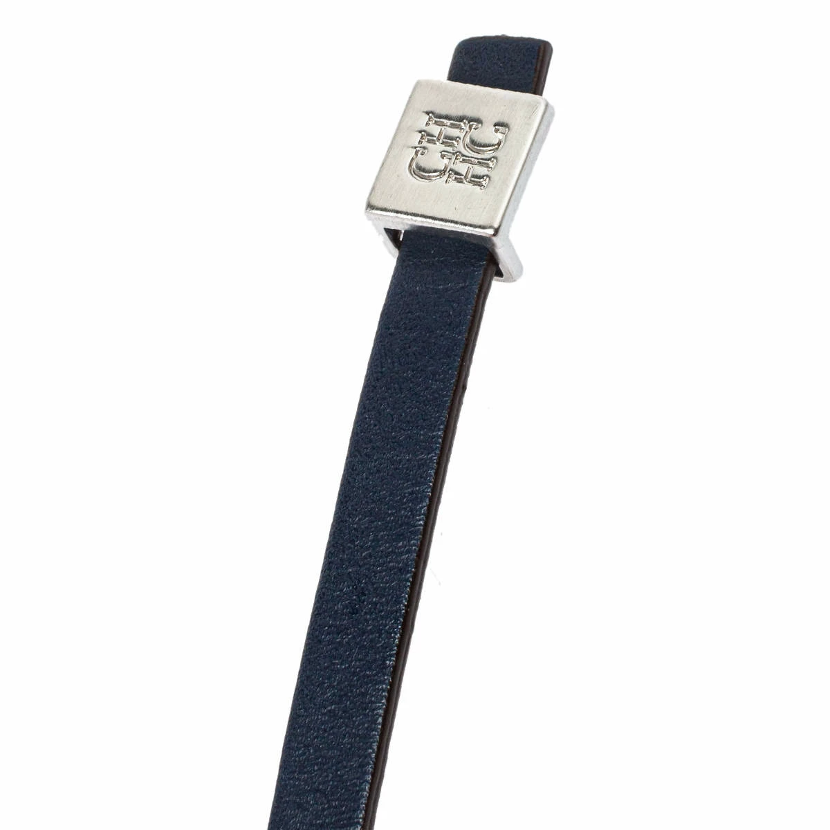 Carolina Herrera Blue Leather Let it Glow Double Loop Bracelet Women - Navy Blue