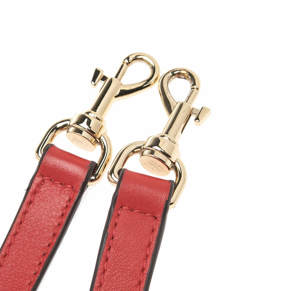 Carolina Herrera Red Leather Adjustable Shoulder Bag Strap Women