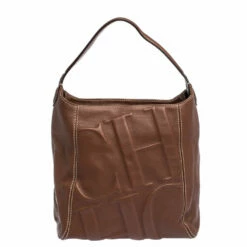 Carolina Herrera Tan Leather Hobo Women - Brown