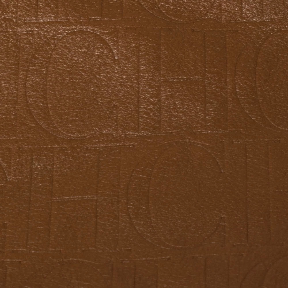 Carolina Herrera Brown Monogram Leather Matryoshka Tote Women