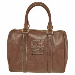 Carolina Herrera Brown Leather Satchel Women