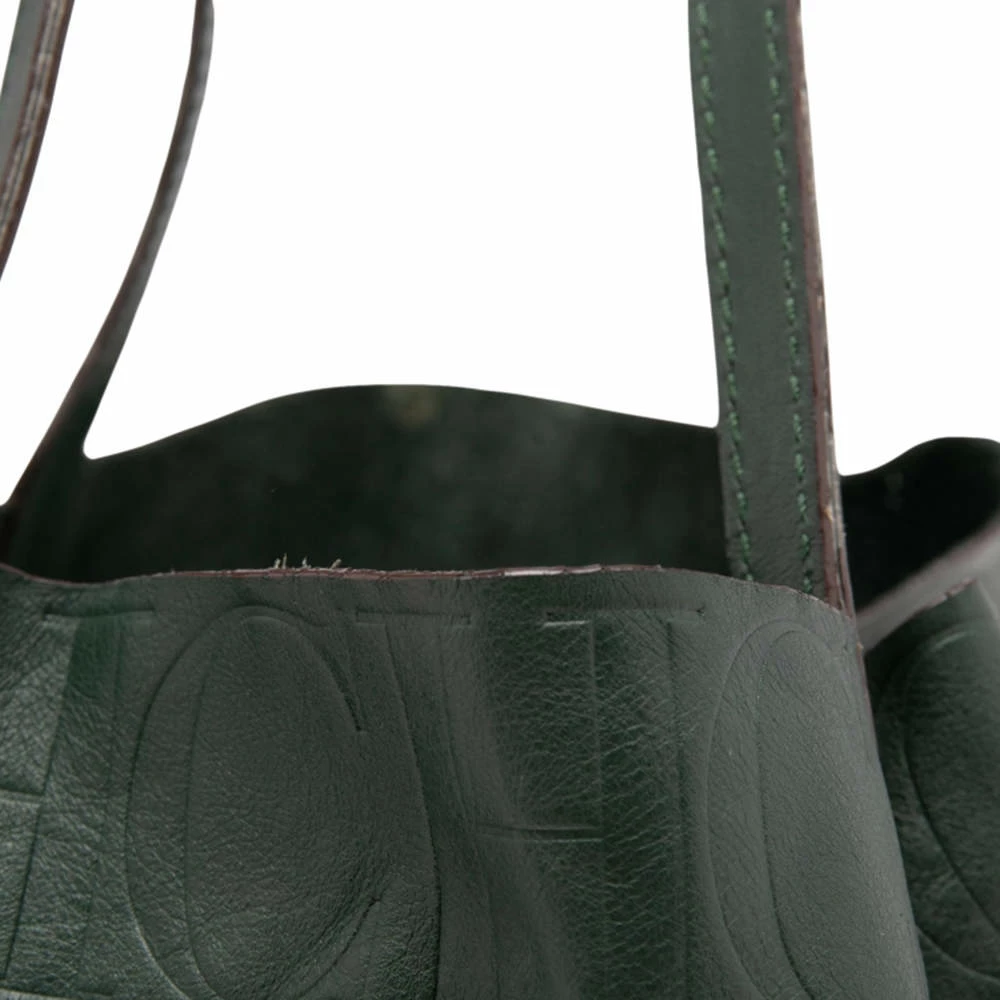 Carolina Herrera Green Monogram Leather Matryoshka Tote Women